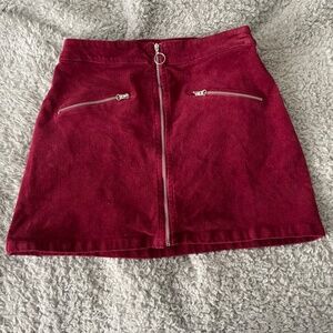 Rue 21 small burgundy corduroy pencil skirt